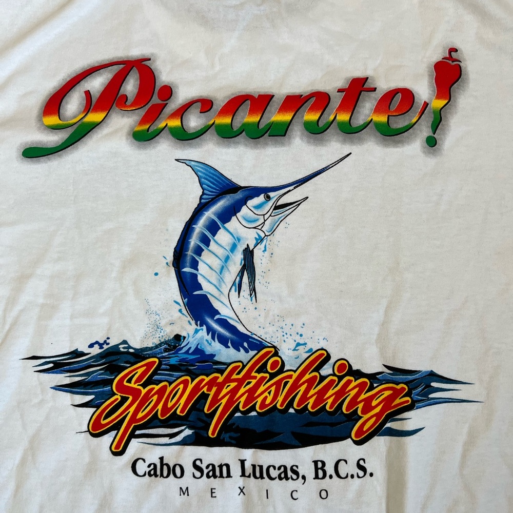 Cabo Picante sport fishing tee, L, never worn